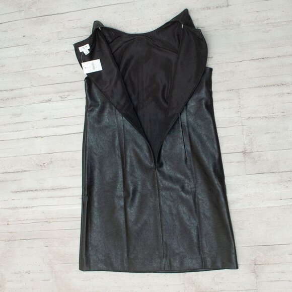 NWT J. Crew Faux Leather Black Shift Dress size 8 - Picture 13 of 16